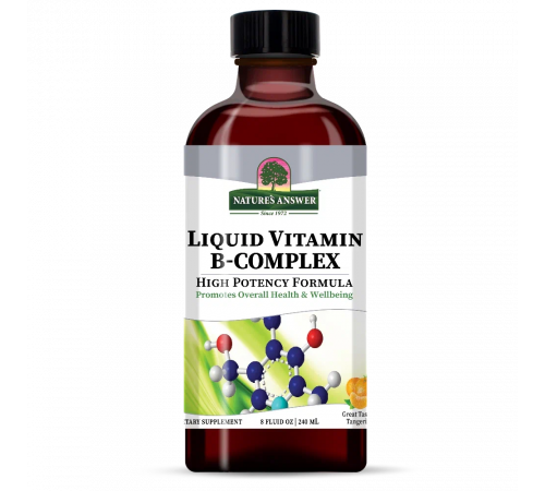 Жидкий комплекс витаминов группы B со вкусом мандарина, Nature's Answer, Vitamin B Complex Liquid, 240 мл