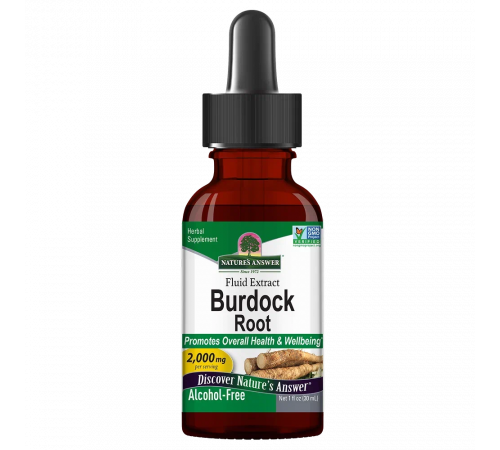 Экстракт корня лопуха1350 мг, Nature's Answer, Burdock Root Extract, 30 мл