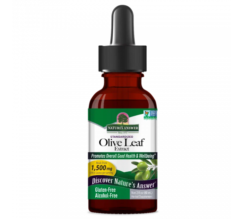 Экстракт листьев оливы 1500 мг, Nature's Answer, Olive Leaf, 60 мл