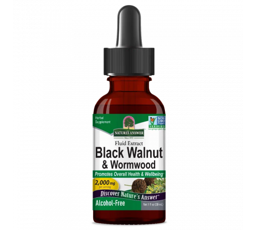 Экстракт черного ореха и полыни горькой 2000 мг, Nature's Answer, Liver Support Herbal Blend, 30 мл