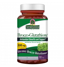 Брокколи с глутатионом 500 мг, Nature's Answer, Brocco–Glutathione Capsules, 60 капсул