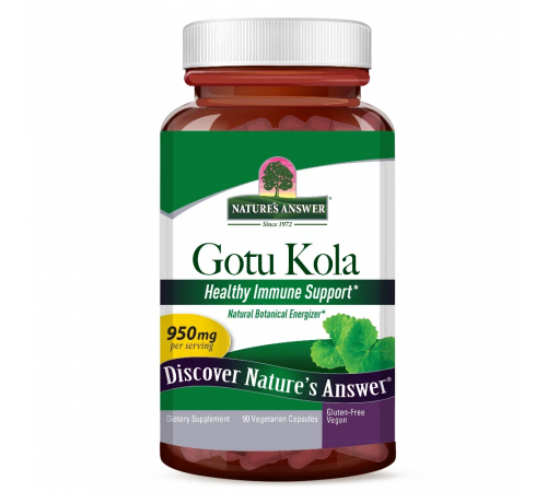 Готу кола, Nature's Answer, Gotu-Kola Standardized, 90 капсул