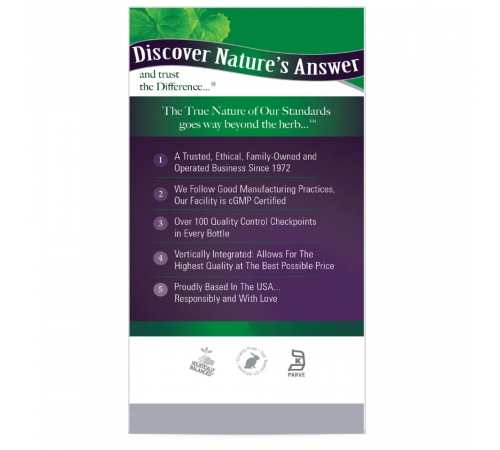 Готу кола, Nature's Answer, Gotu-Kola Standardized, 90 капсул