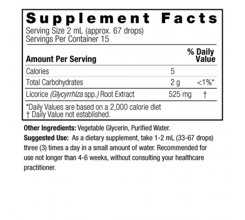 Экстракт корня солодки 2000 мг, Nature's Answer, Licorice Root Liquid Extract, 30 мл