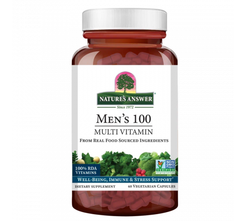 Мультивит для мужчин, Nature's Answer, Men’s 100 Multivitamin, 60 капсул