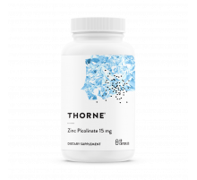 Пиколинат Цинка, Thorne Research, Zinc Picolinate 15 mg, 60 капсул